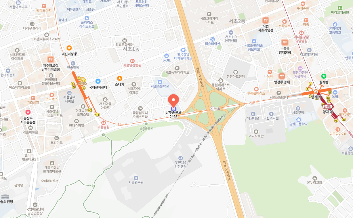 본사 위치 지도